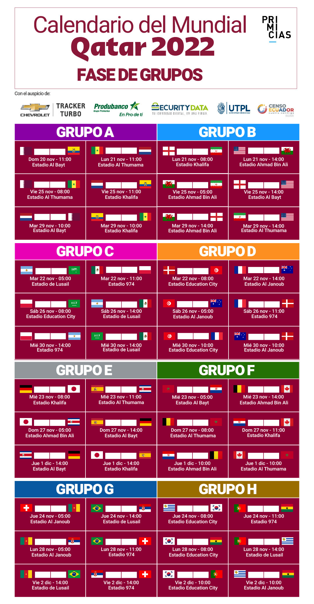 parque Zumbido ozono Descargue el calendario del Mundial de Qatar